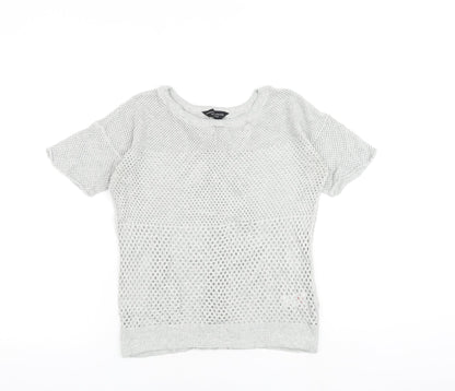 Womens UK Size 10 Dorothy Perkins Grey Basic T-Shirt