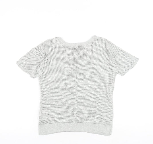 Womens UK Size 10 Dorothy Perkins Grey Basic T-Shirt