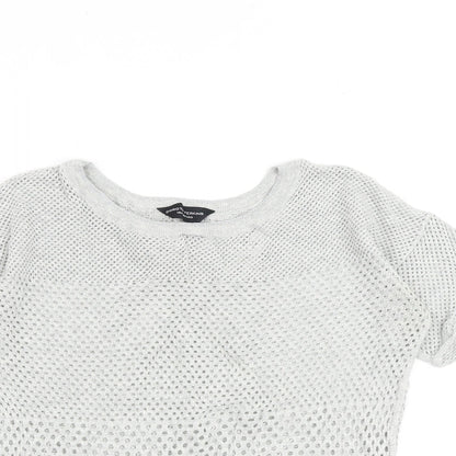 Womens UK Size 10 Dorothy Perkins Grey Basic T-Shirt