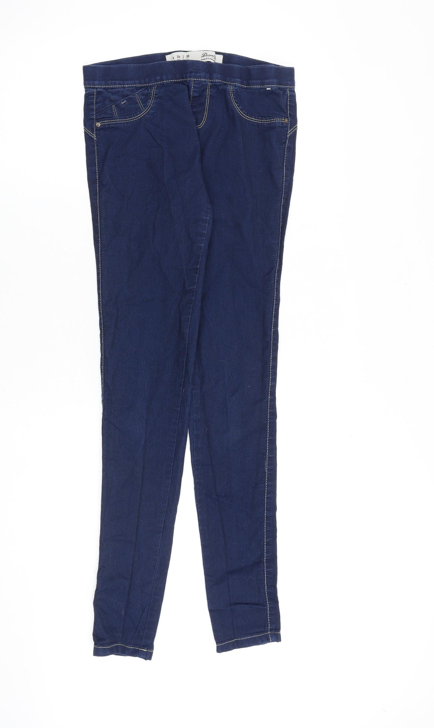 Denim & Co. Womens Blue Cotton Jegging Jeans Size 6 L31 in Regular