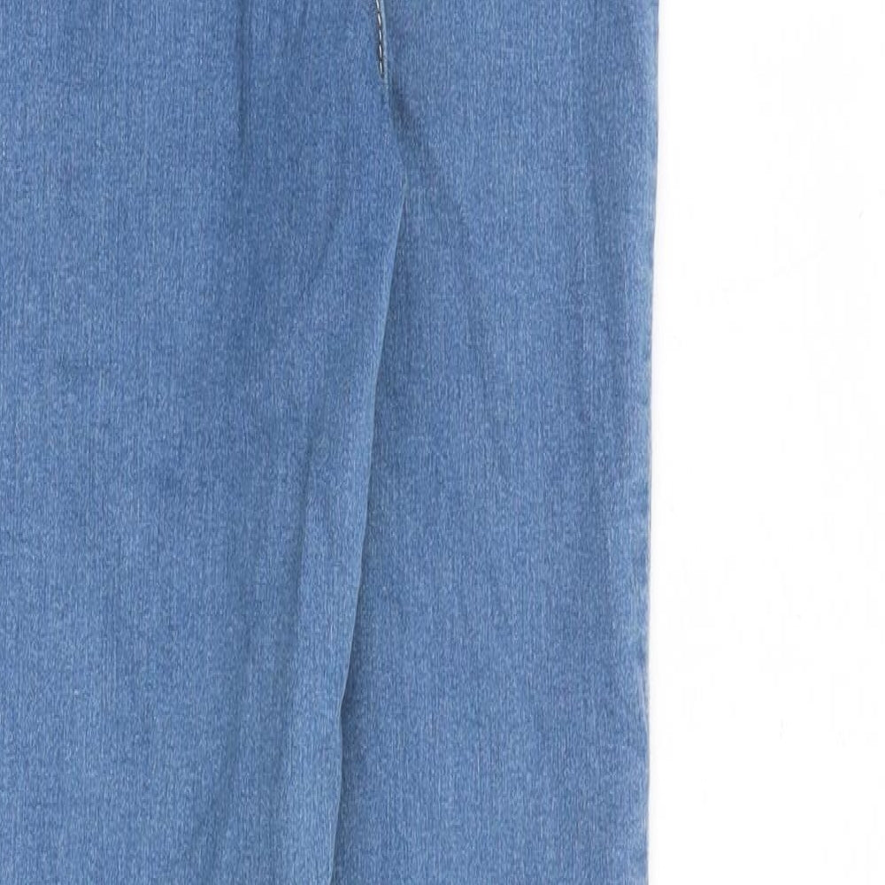 PRETTYLITTLETHING Womens Blue Cotton Skinny Jeans Size 4 L29 in Slim Zip