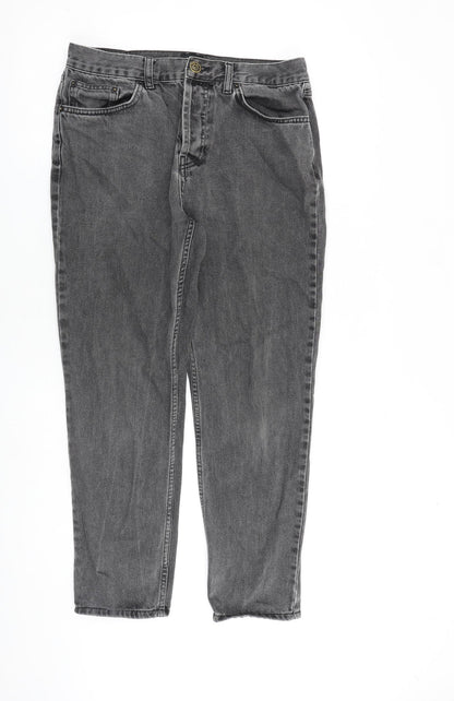 BDG Womens Grey Cotton Mom Jeans Size 32 in L32 in Relaxed Button