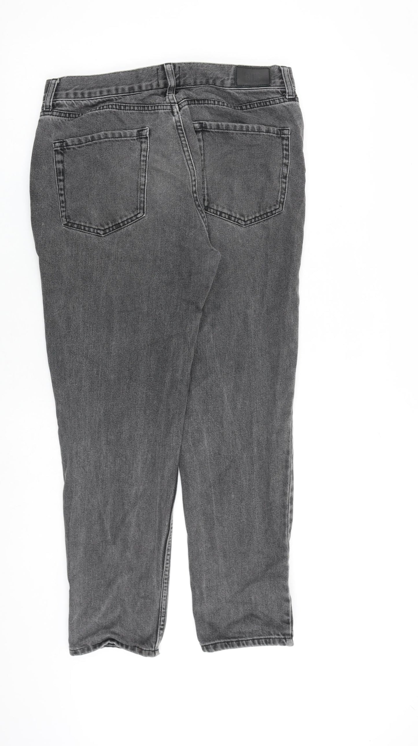 BDG Womens Grey Cotton Mom Jeans Size 32 in L32 in Relaxed Button