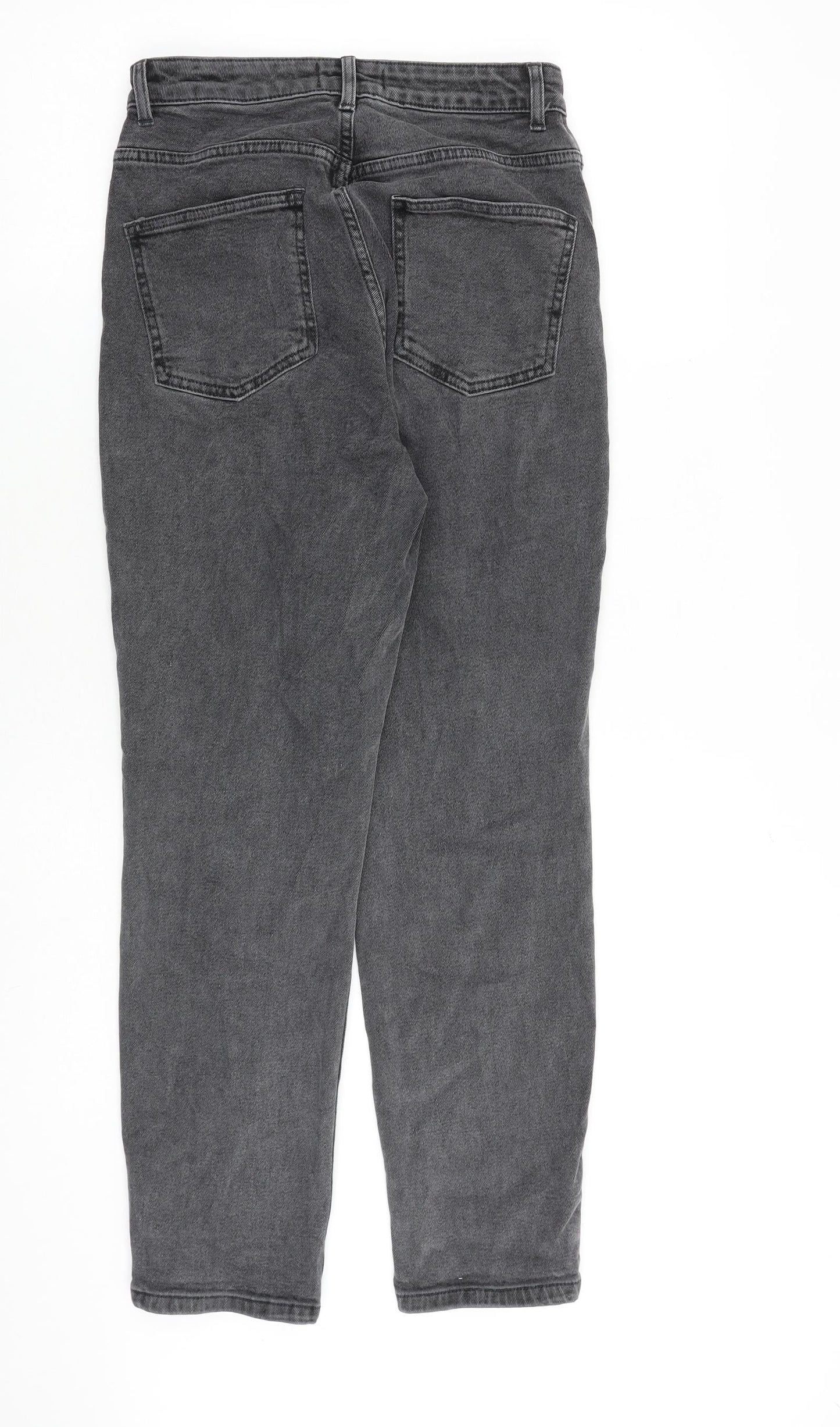 ASOS Womens Grey Cotton Straight Jeans Size 26 in L32 in Regular Zip