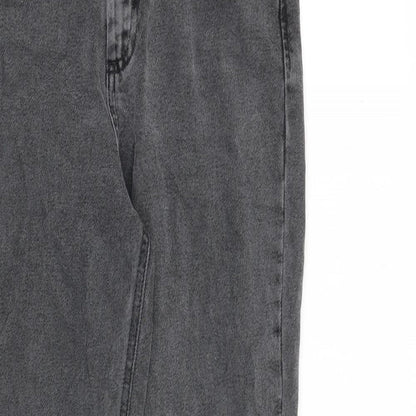 ASOS Womens Grey Cotton Straight Jeans Size 26 in L32 in Regular Zip
