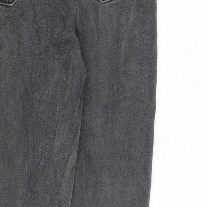 ASOS Womens Grey Cotton Straight Jeans Size 26 in L32 in Regular Zip