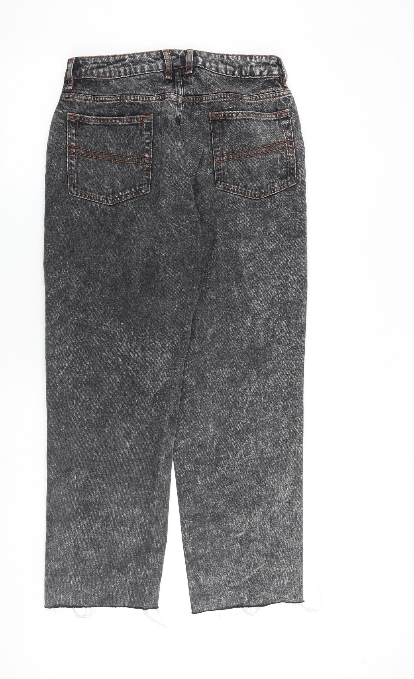 COLLUSION Womens Grey Cotton Straight Jeans Size 32 in L34 in Regular Zip