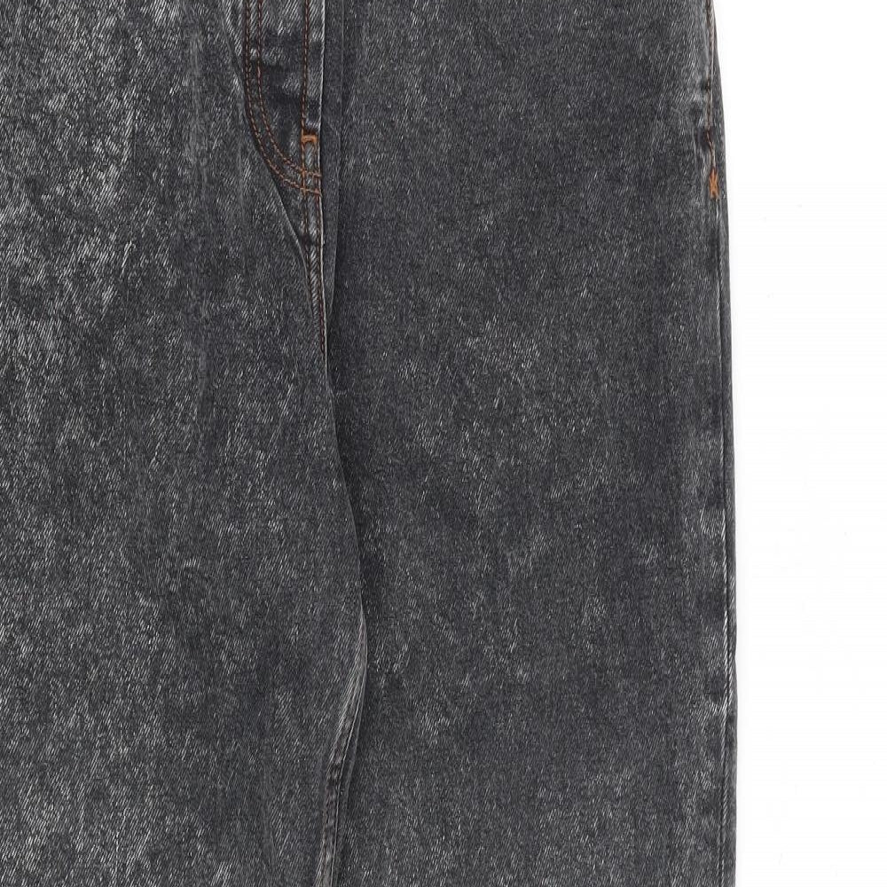 COLLUSION Womens Grey Cotton Straight Jeans Size 32 in L34 in Regular Zip