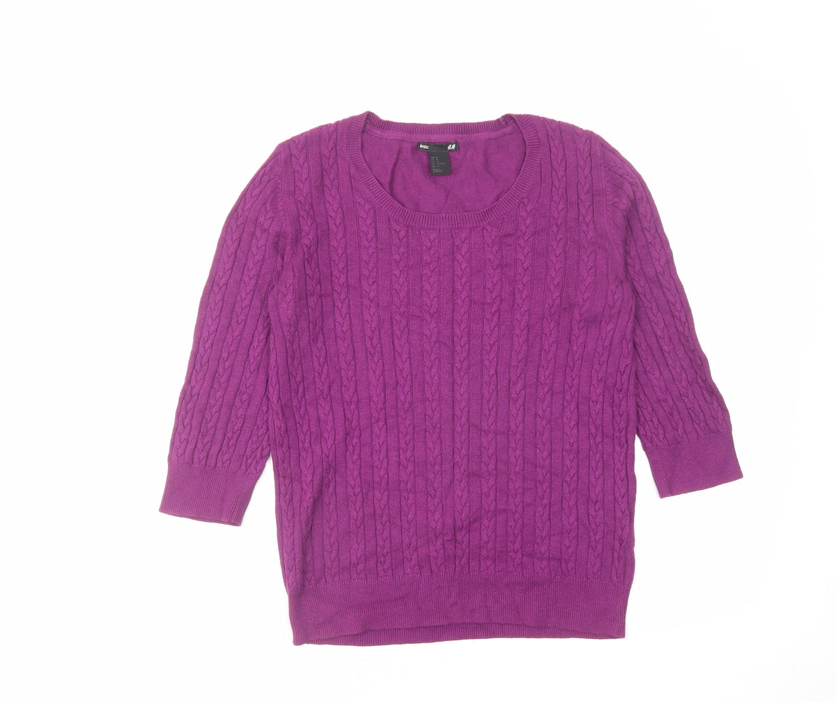Womens UK Size M H&M Purple Pullover Jumper