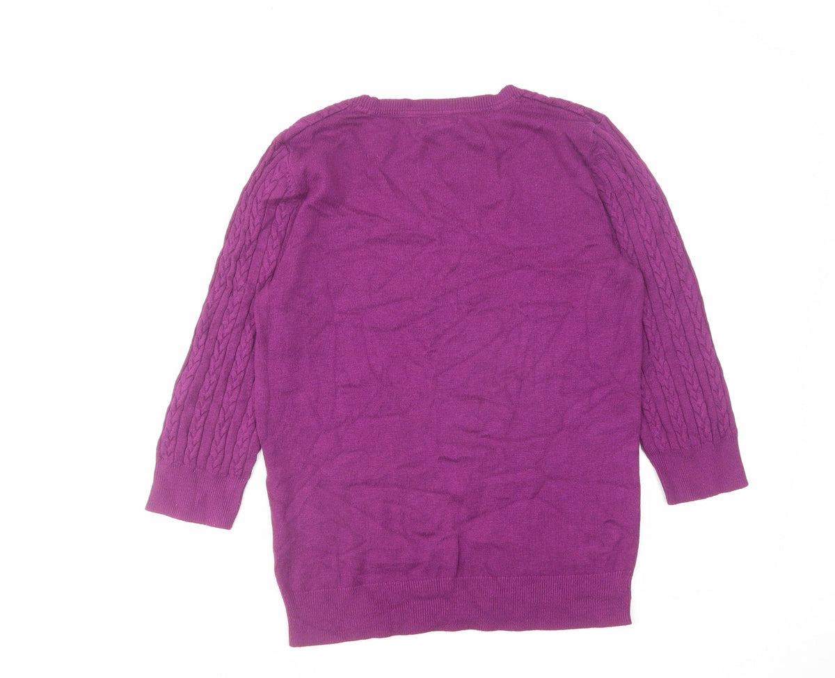 Womens UK Size M H&M Purple Pullover Jumper