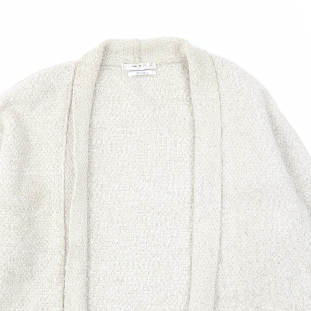 Womens UK Size S Mango Beige Cardigan Jumper