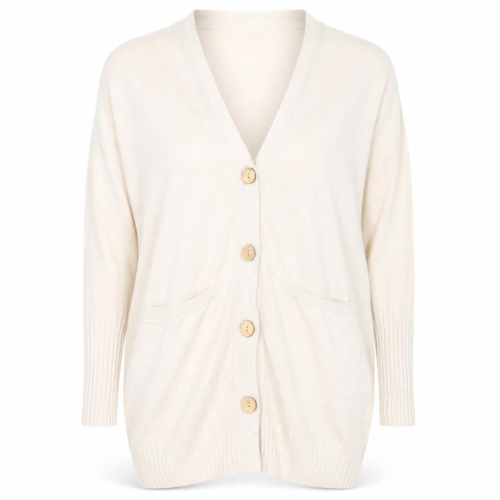 Womens UK Size L Marks and Spencer Beige Cardigan Jumper