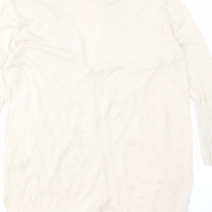 Womens UK Size L Marks and Spencer Beige Cardigan Jumper