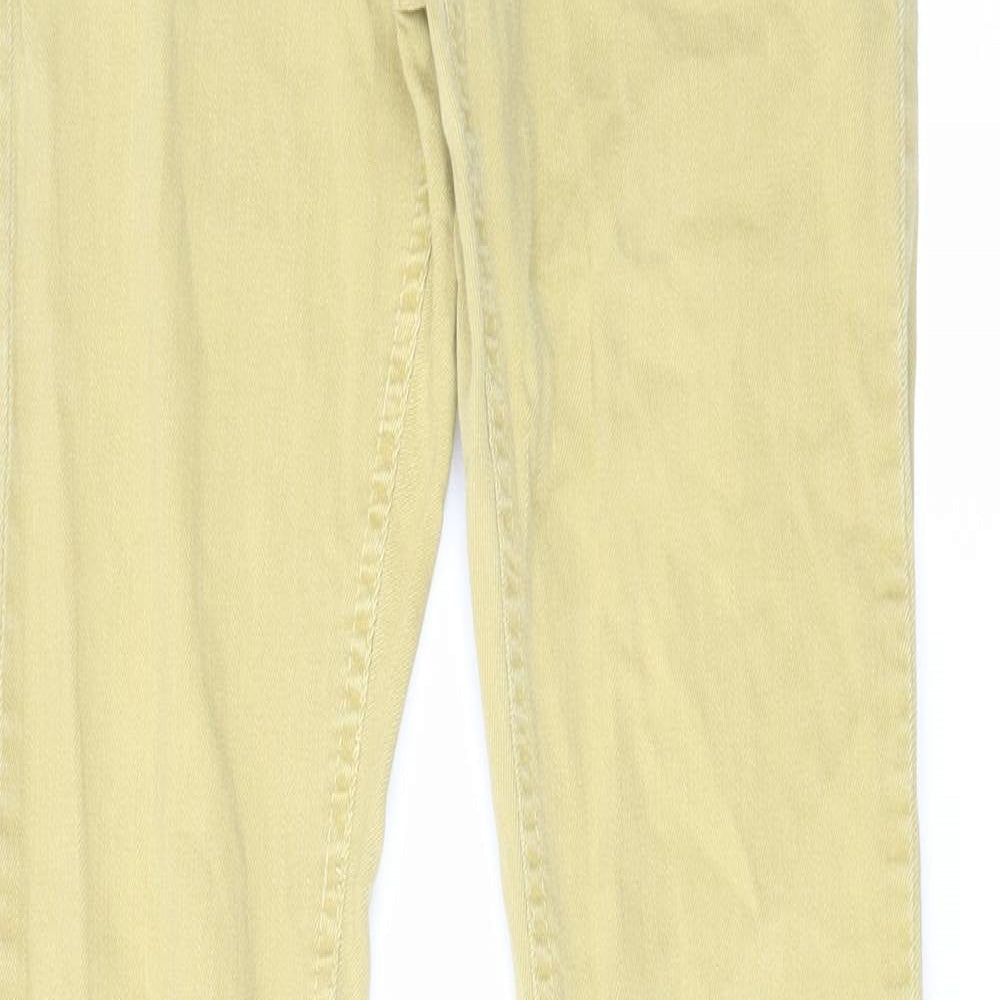 Zara Girls Beige Cotton Skinny Jeans Size 13-14 Years Regular Zip
