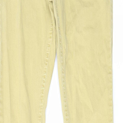Zara Girls Beige Cotton Skinny Jeans Size 13-14 Years Regular Zip