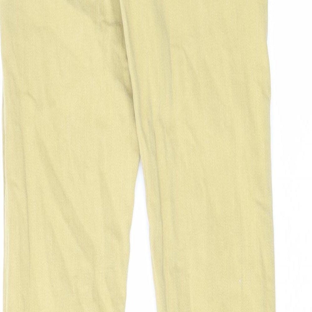 Zara Girls Beige Cotton Skinny Jeans Size 13-14 Years Regular Zip