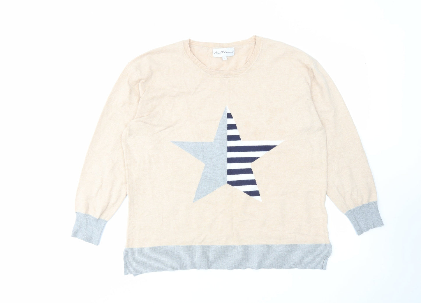 Womens UK Size M Mudflower Beige Pullover Jumper