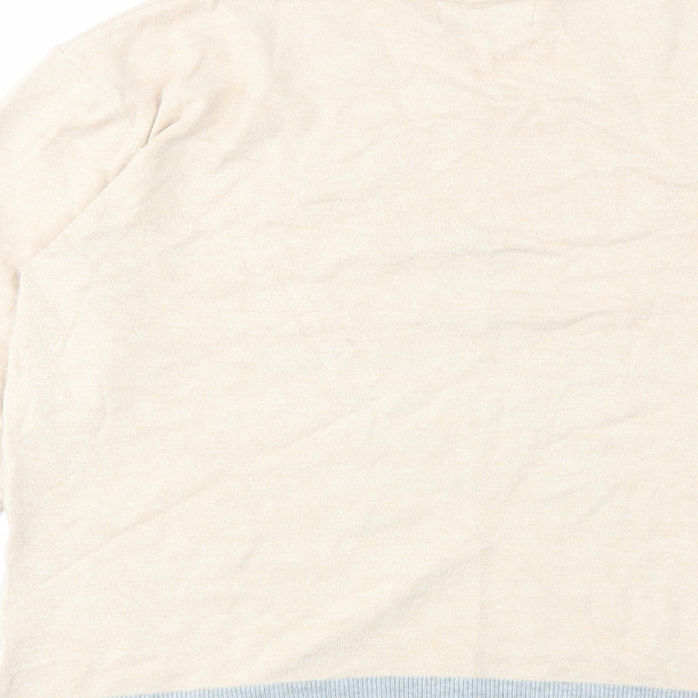 Womens UK Size M Mudflower Beige Pullover Jumper