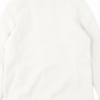 Womens UK Size 14 Marks and Spencer Beige Full Zip Jumper