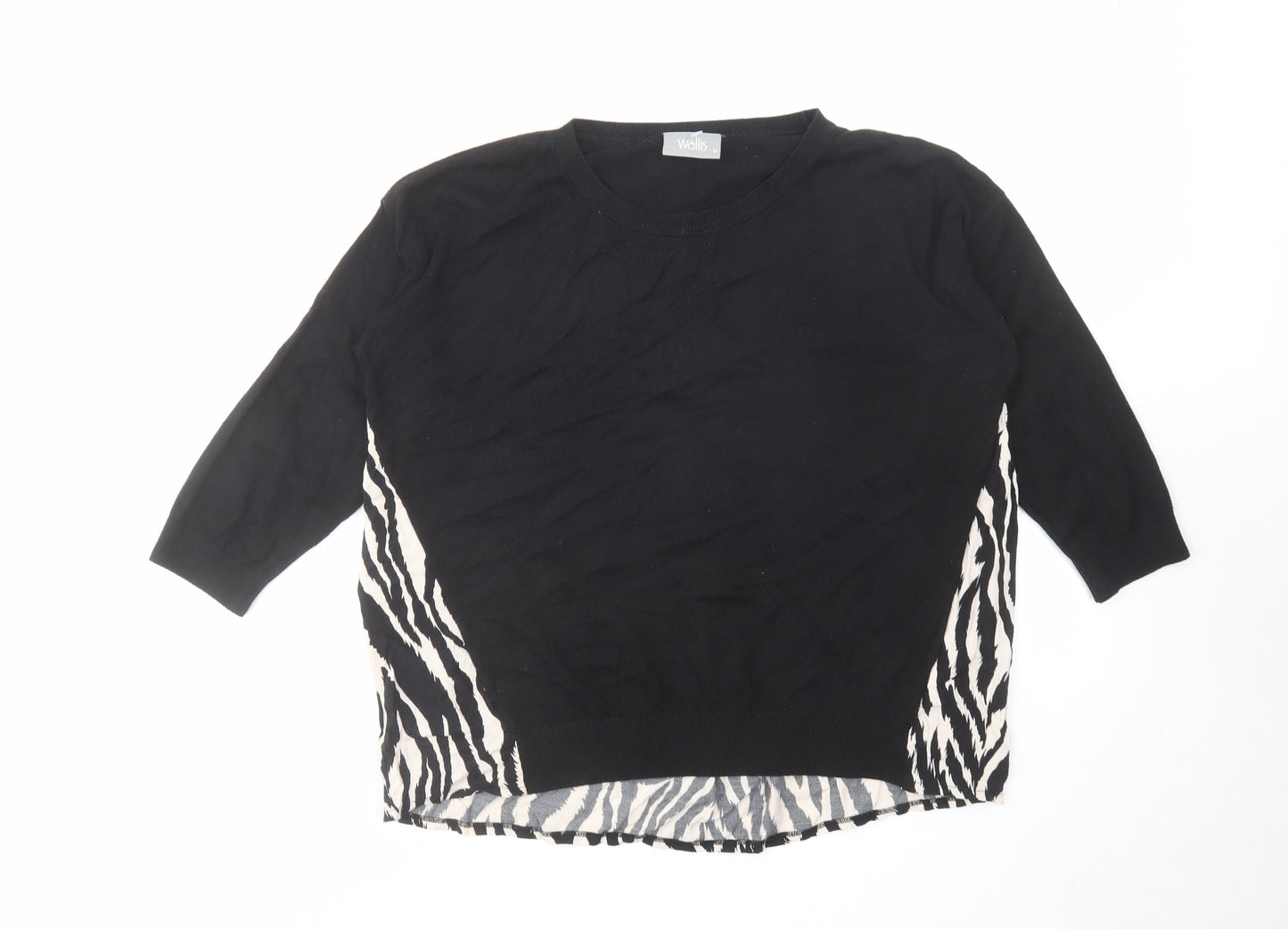 Womens UK Size M Wallis Black Pullover Jumper