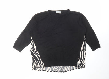 Womens UK Size M Wallis Black Pullover Jumper
