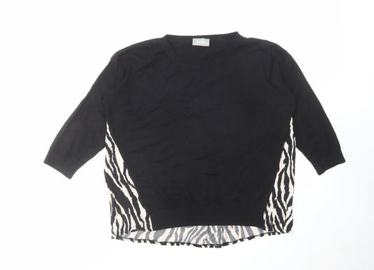 Womens UK Size M Wallis Black Pullover Jumper