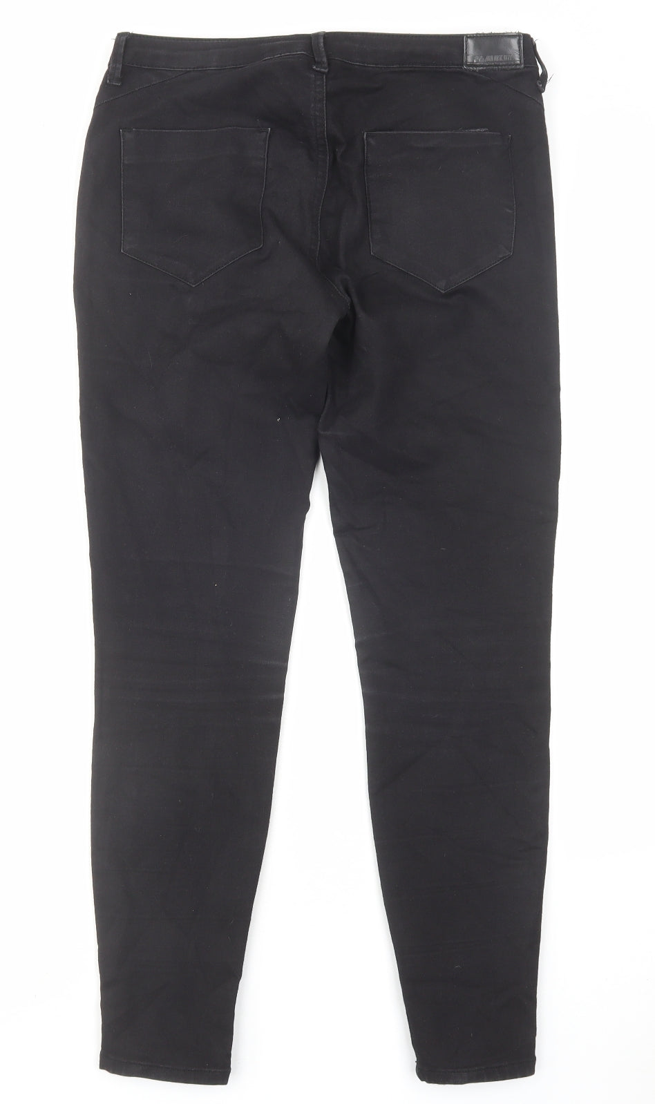 Zara Womens Black Cotton Skinny Jeans Size 10 L27 in Regular Zip