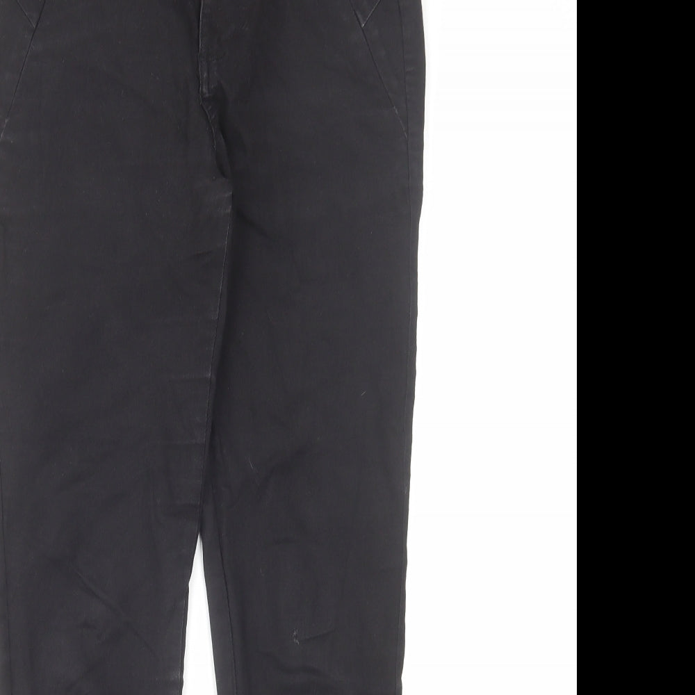 Zara Womens Black Cotton Skinny Jeans Size 10 L27 in Regular Zip