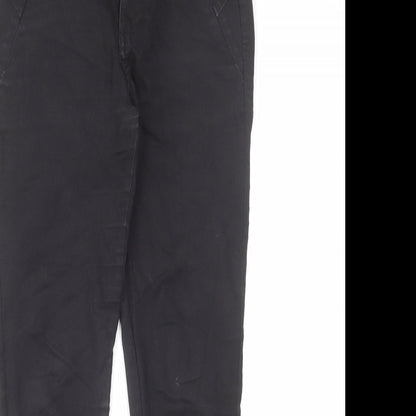 Zara Womens Black Cotton Skinny Jeans Size 10 L27 in Regular Zip