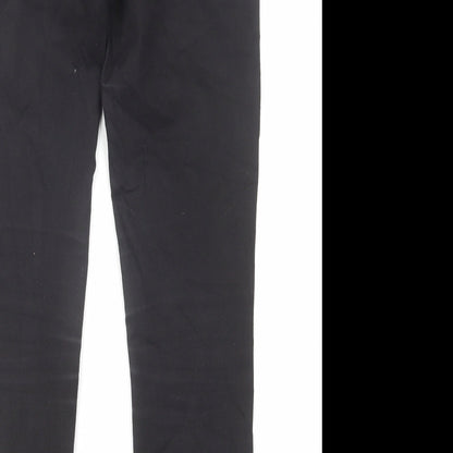 Zara Womens Black Cotton Skinny Jeans Size 10 L27 in Regular Zip