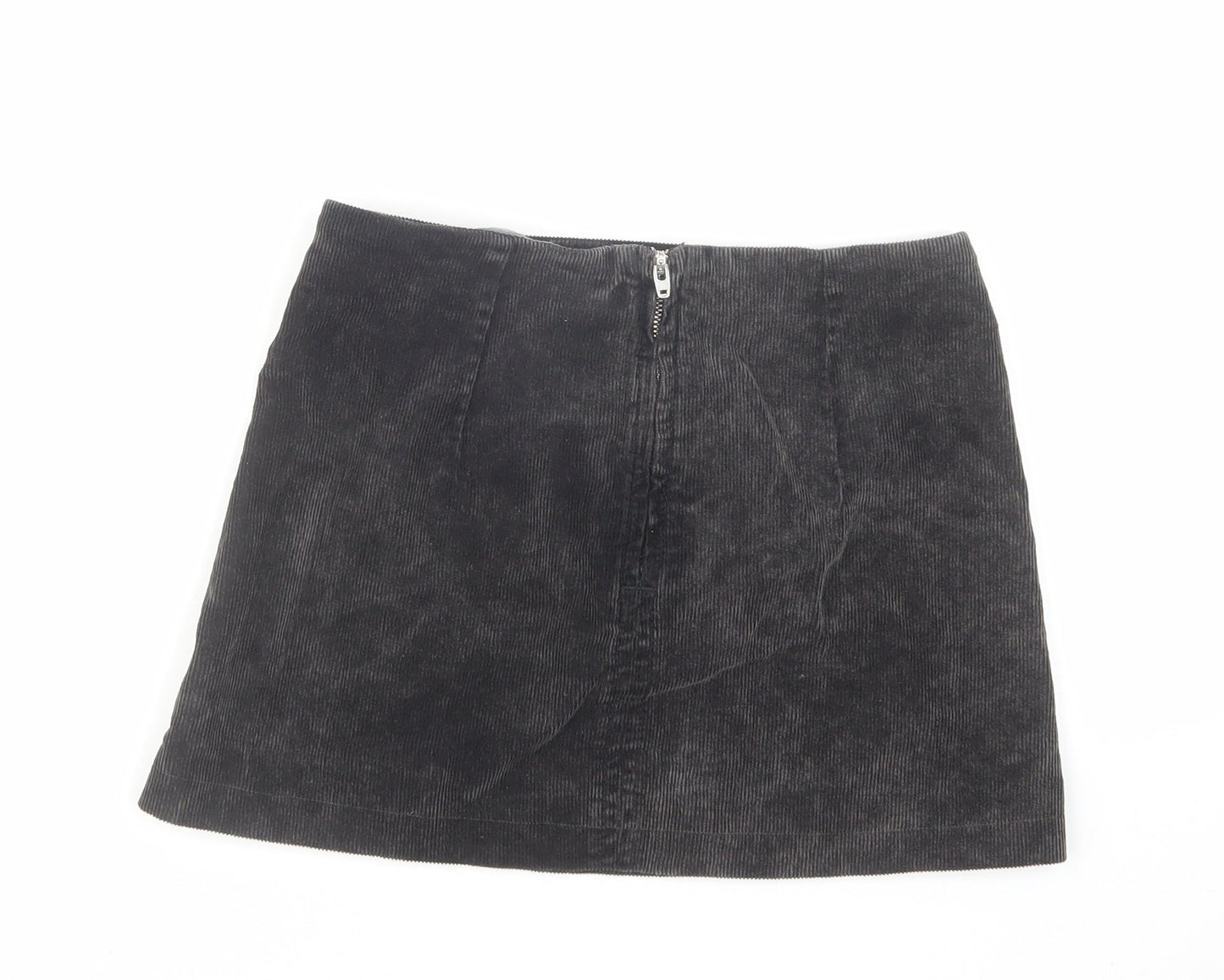 BDG Womens Grey Cotton Mini Skirt Size XS Zip