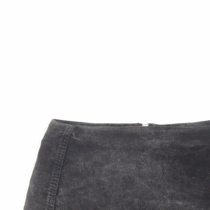BDG Womens Grey Cotton Mini Skirt Size XS Zip