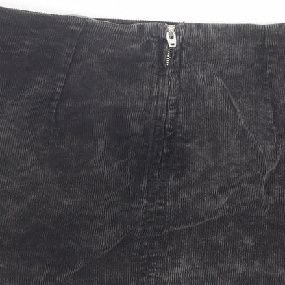 BDG Womens Grey Cotton Mini Skirt Size XS Zip