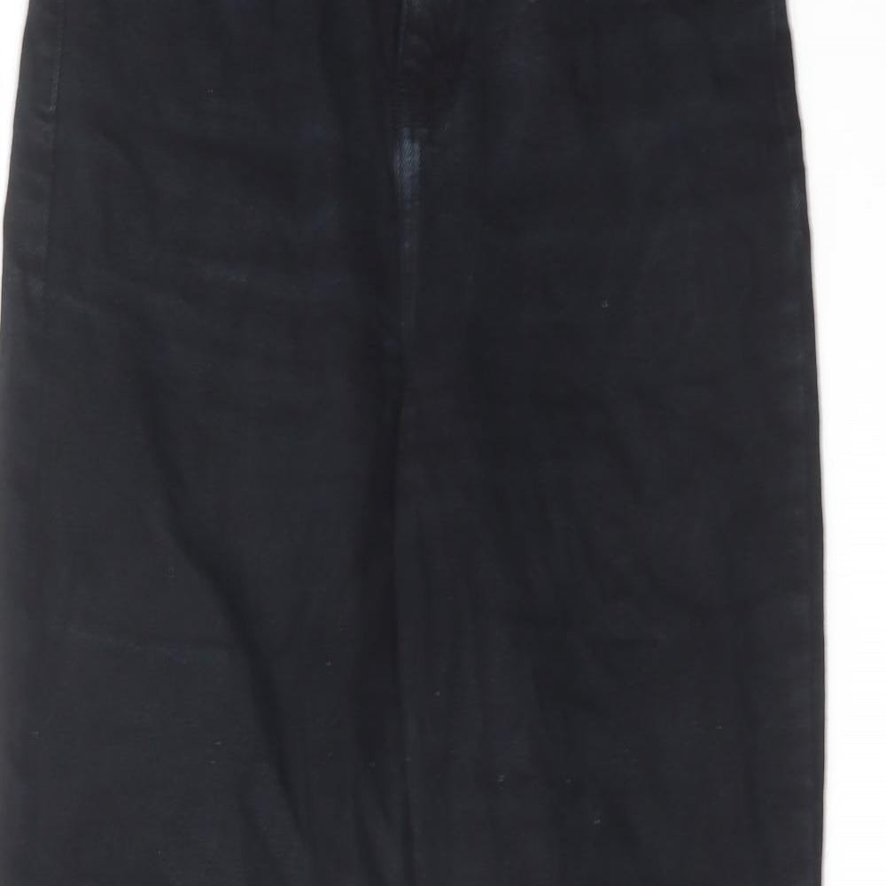 Fashion Nova Womens Black Cotton Straight Jeans Size 29 in L29 in Regular Zip