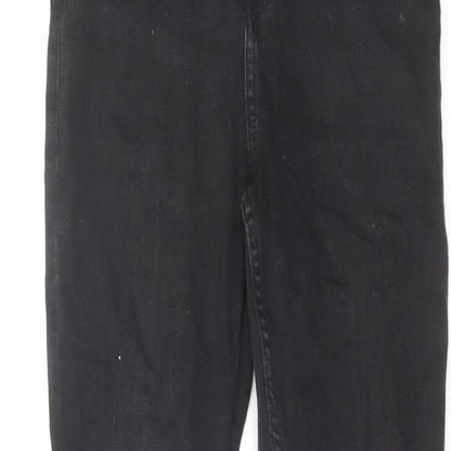 Marks and Spencer Girls Black Cotton Skinny Jeans Size 10-11 Years Regular Zip