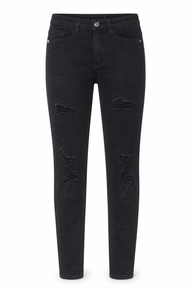 Missguided Womens Black Cotton Skinny Jeans Size 6 L27 in Regular Zip