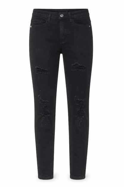 Missguided Womens Black Cotton Skinny Jeans Size 6 L27 in Regular Zip