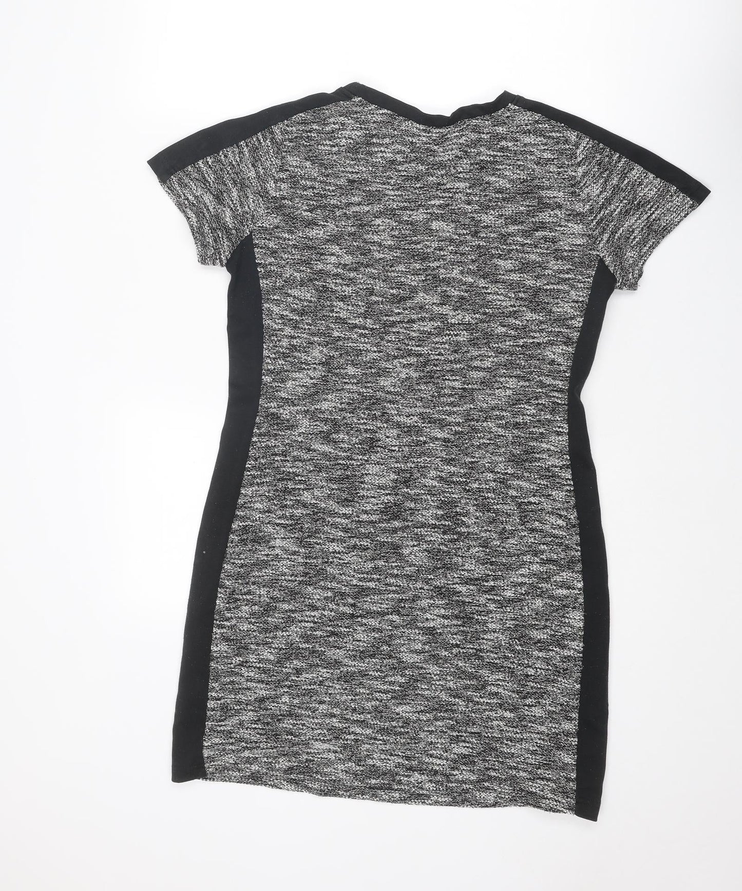 Avenue Womens Black Cotton Mini Size 12 Crew Neck Pullover - Marl