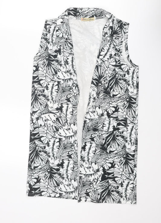 Cameo Rose Womens Black Geometric Kimono Jacket Size 12