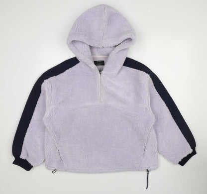 Bershka Womens Purple Polyester Pullover Hoodie Size M Pullover - Teddy Bear Style