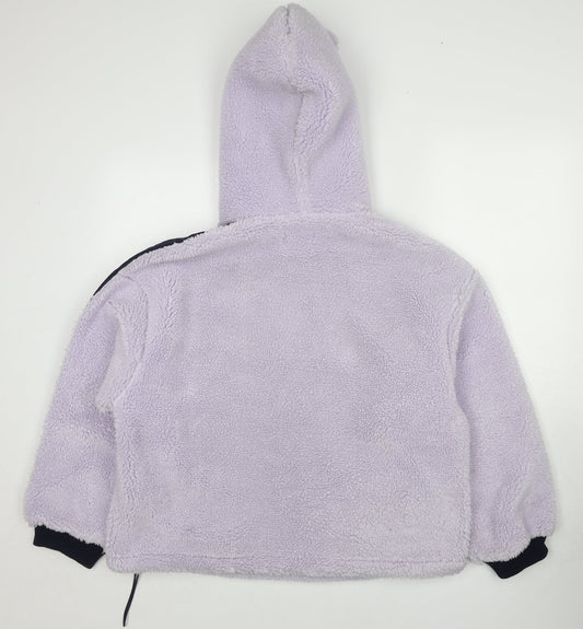 Bershka Womens Purple Polyester Pullover Hoodie Size M Pullover - Teddy Bear Style
