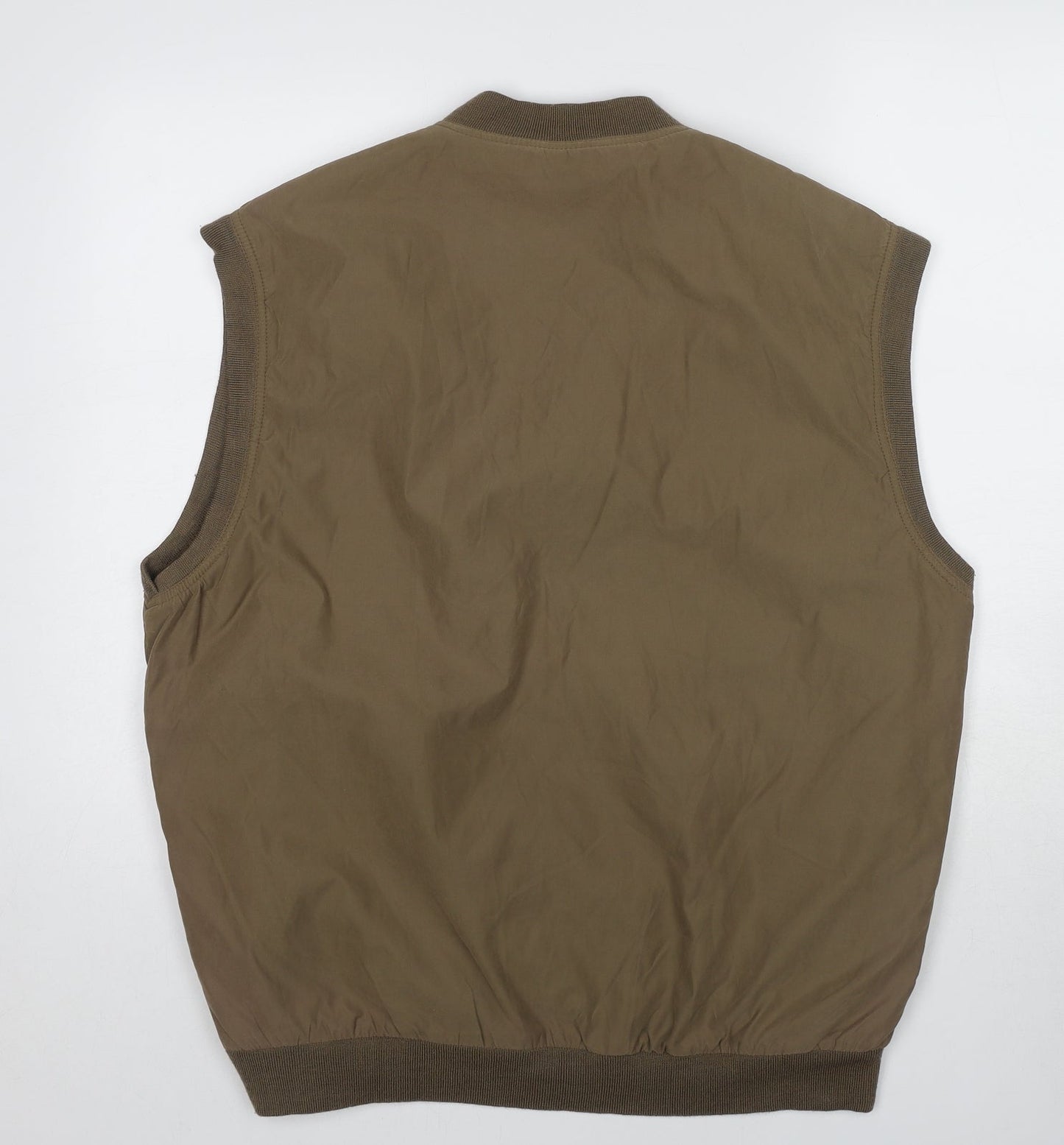 On Tour Mens Brown Polyester Vest Sweatshirt Size L