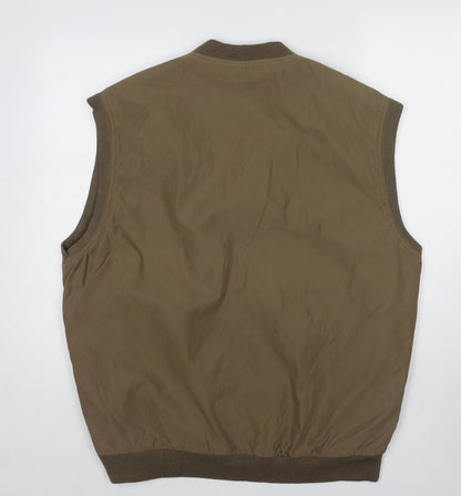 On Tour Mens Brown Polyester Vest Sweatshirt Size L