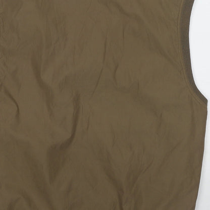 On Tour Mens Brown Polyester Vest Sweatshirt Size L