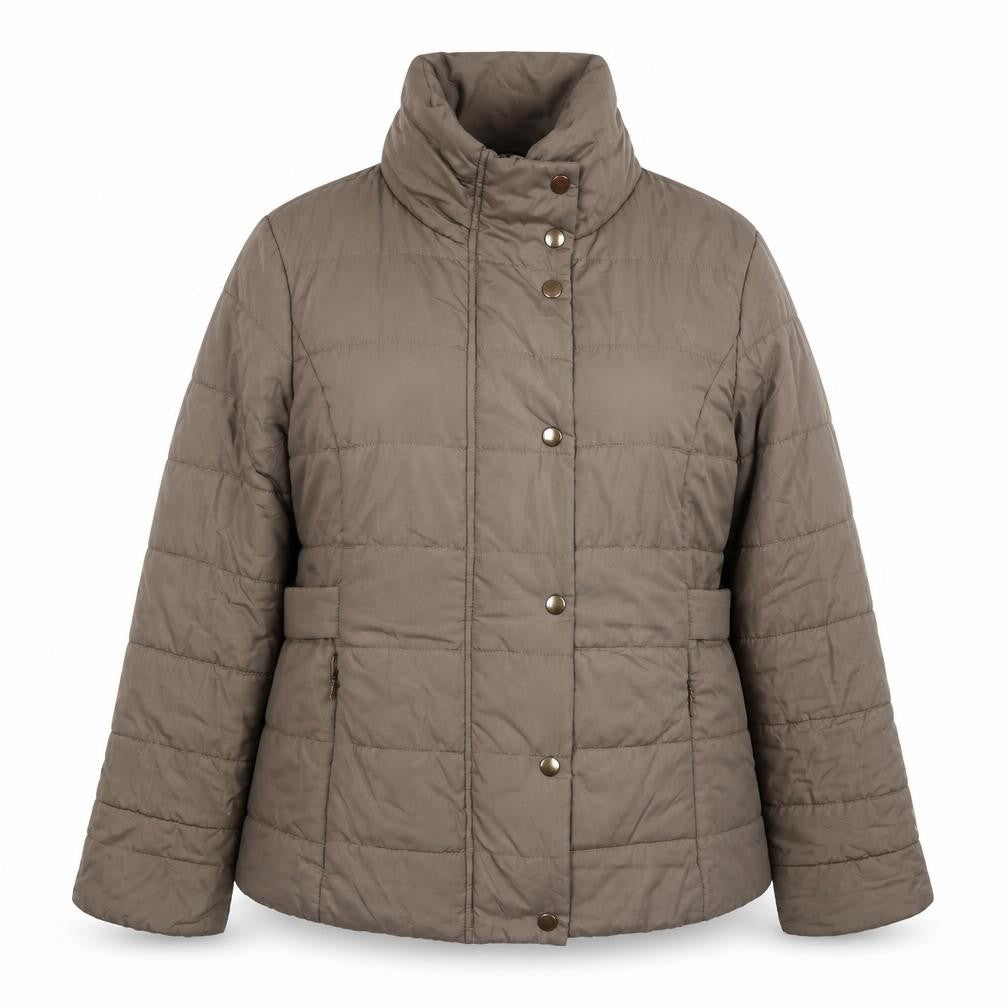 Womens UK Size 14 EWM Brown Quilted Coat