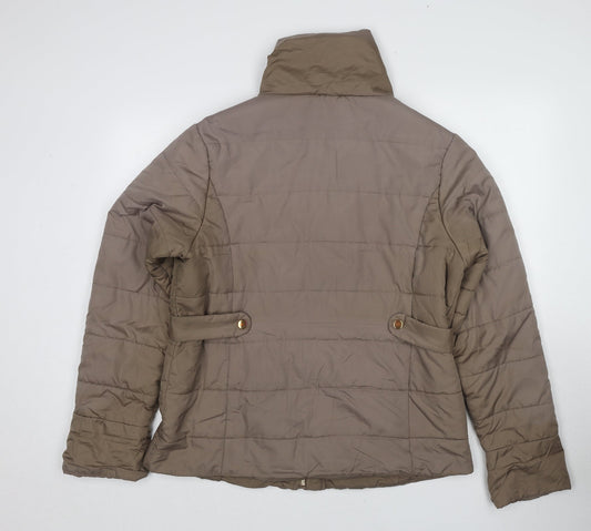 Womens UK Size 14 EWM Brown Quilted Coat