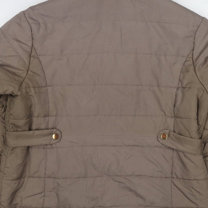 Womens UK Size 14 EWM Brown Quilted Coat