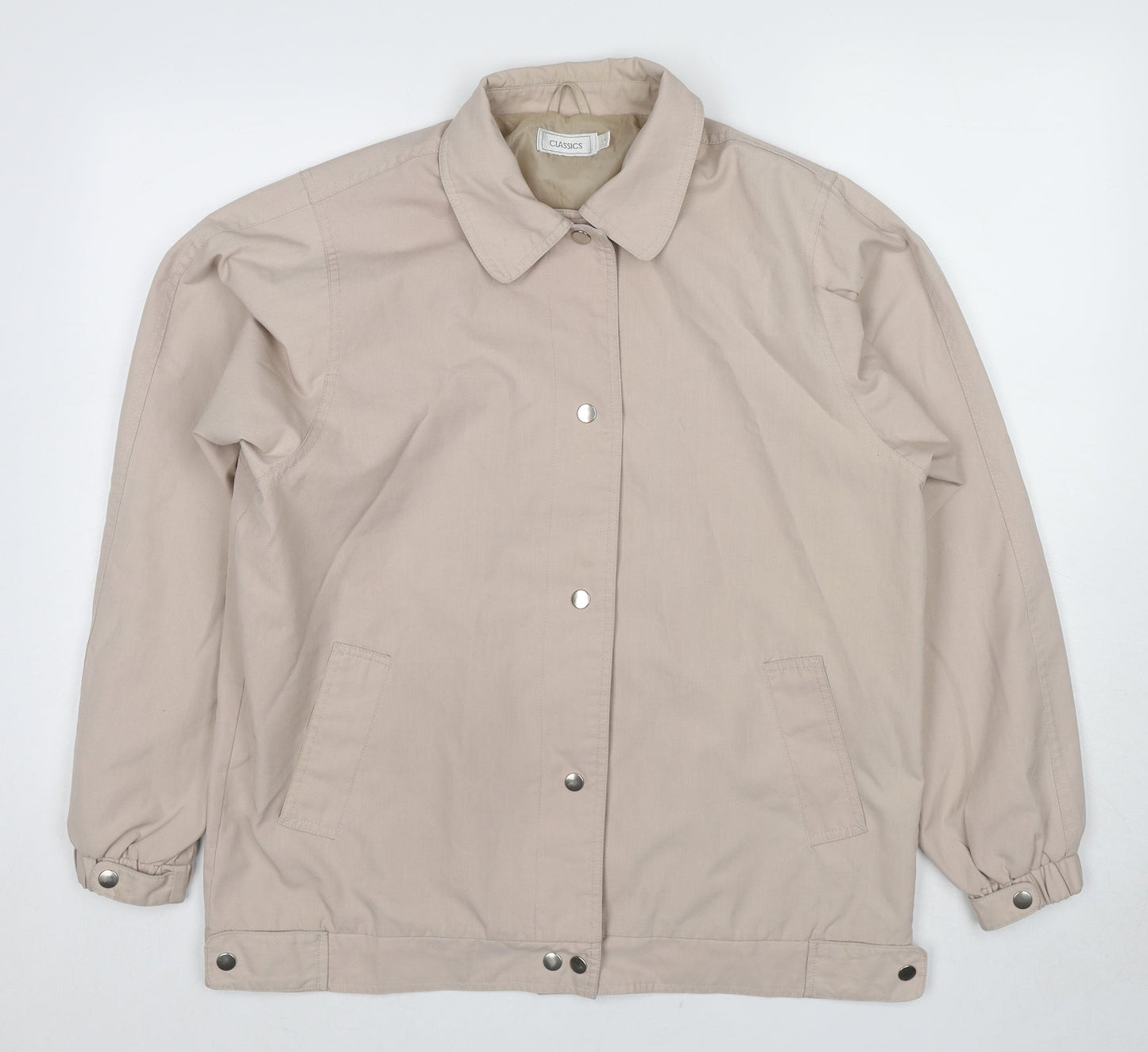 Classics Womens Beige Jacket Size 16 Snap