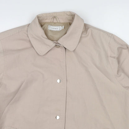 Classics Womens Beige Jacket Size 16 Snap