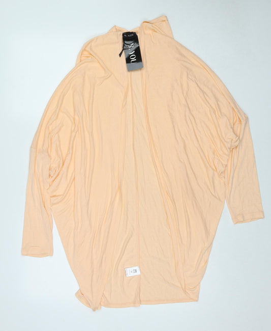 B.You Womens Beige V-Neck Viscose Cardigan Jumper Size 20